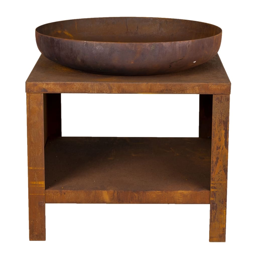 Esschert Design Esschert Design Fire Bowl med träförvaring 62 cm rost -färgad