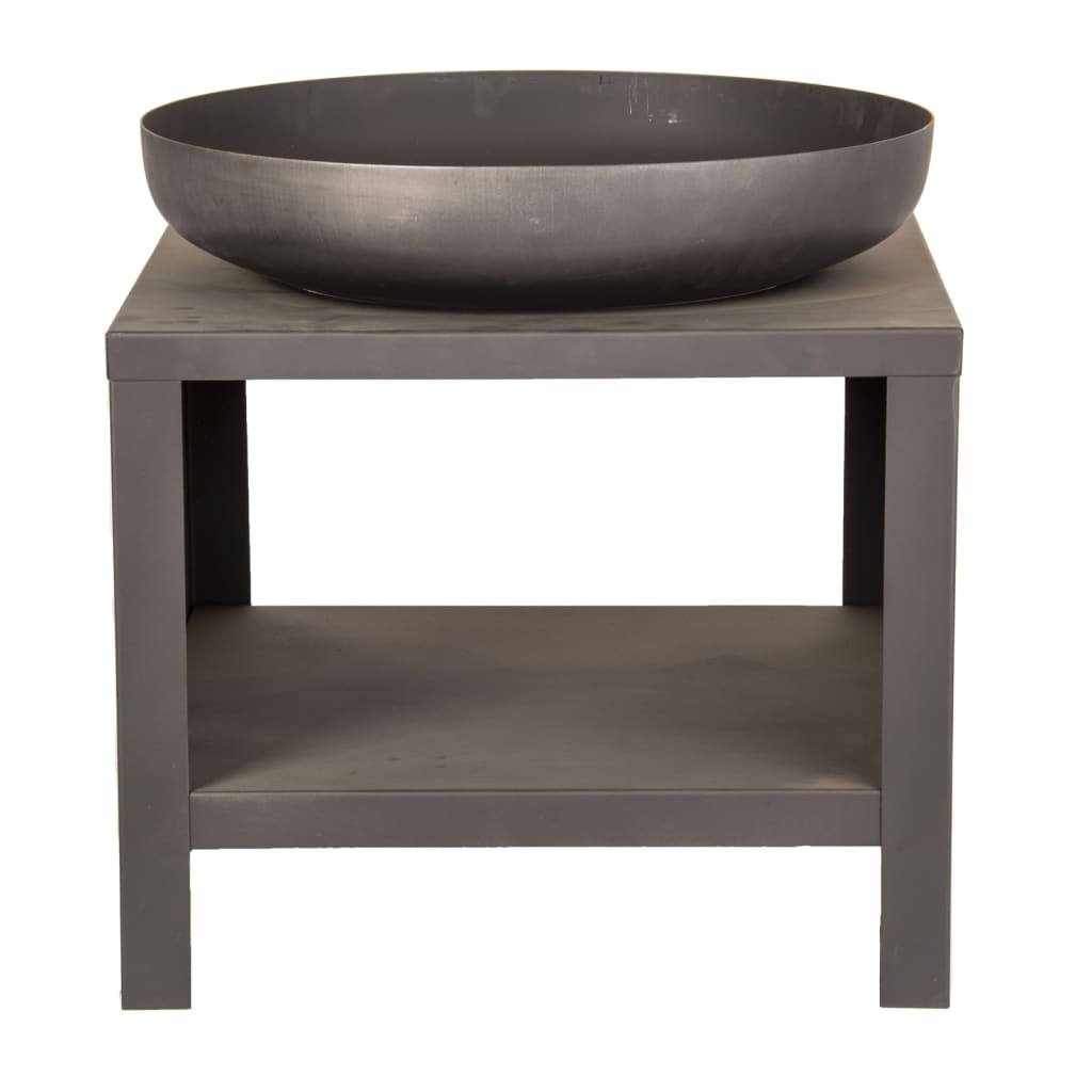 Esschert Design Essschert Design Fire Bowl med träförvaring 62 cm svart