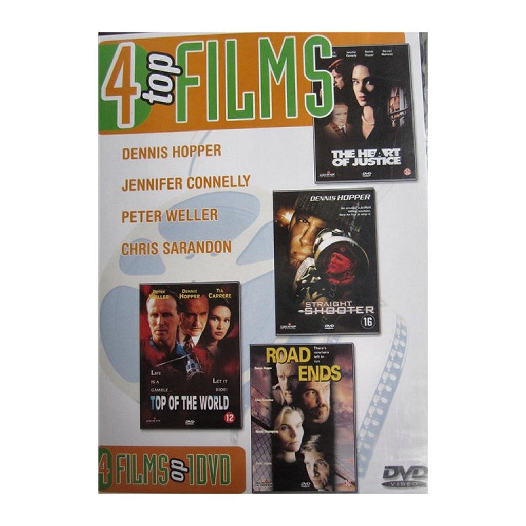 Základní DVD 4 Top Movies Haert of Justice Straight Shooter Top of the World Road Ends