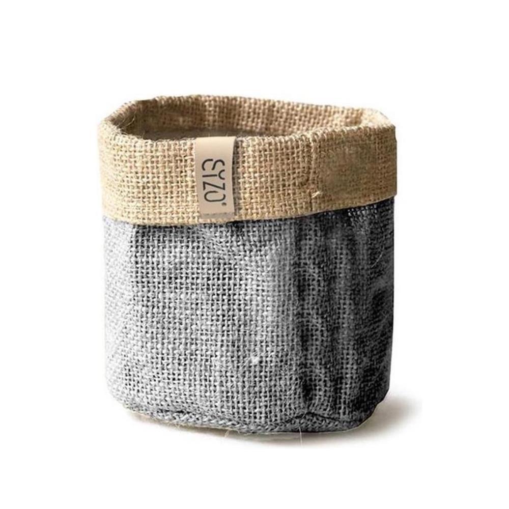 Sizo Sizo Waasserspriechen Planze Sak vu Jute 20 cm Grey