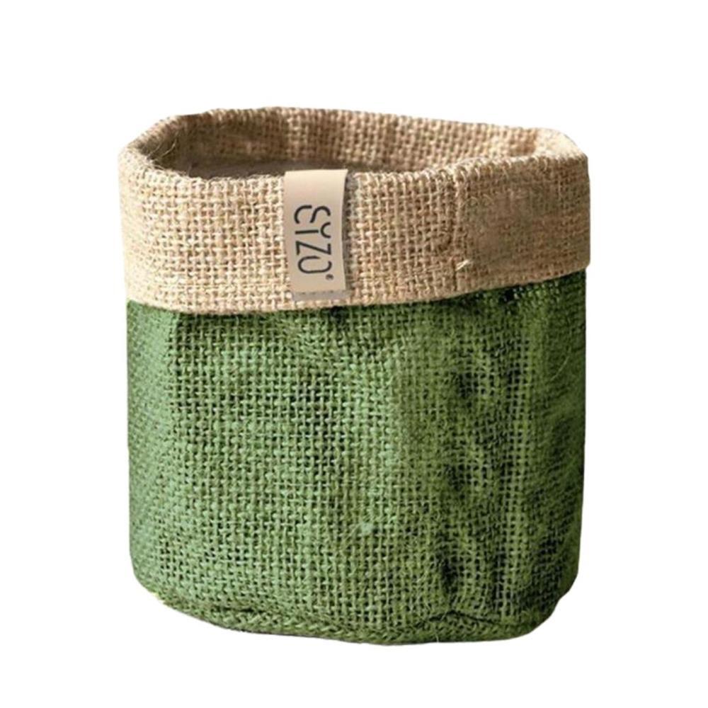 Sac de plante étanche SIZO SIZO du jute de 25 cm vert olive