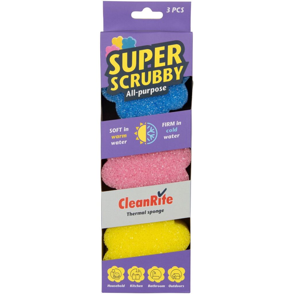 Cleanrite cleanrite scrub spons 3 stuks