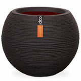 Capi Capi Flowerpot Nature Rib spherical 40x32 cm Black KBLR270