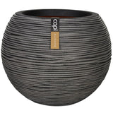 Capi Capi Flowerpot Nature Rib sferyczne 62x48 cm antracyt KOFZ271