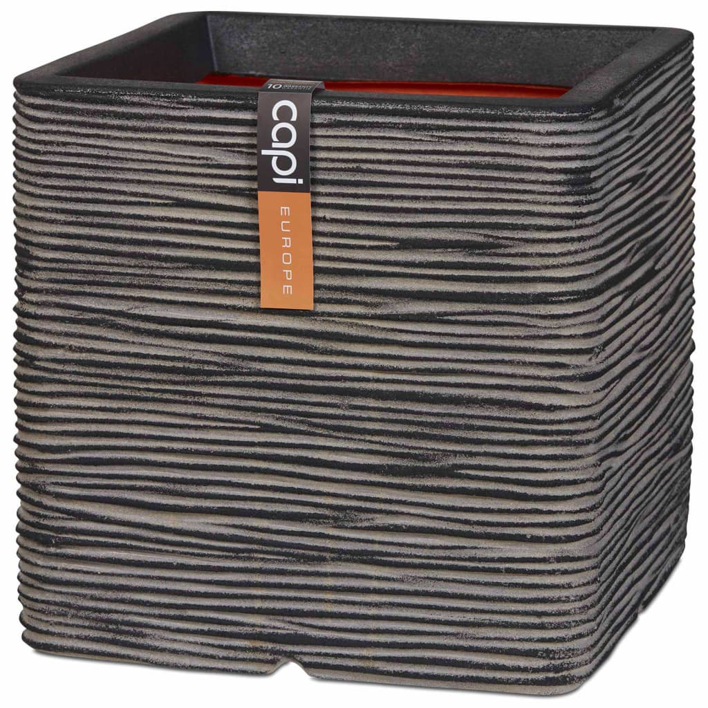 Capi Capi Nature Nature Rib Square 40x40 CM Anthracite KOFZ903