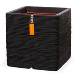 Capi Capi Planter Nature Rib kvadrat 50x50 cm črna