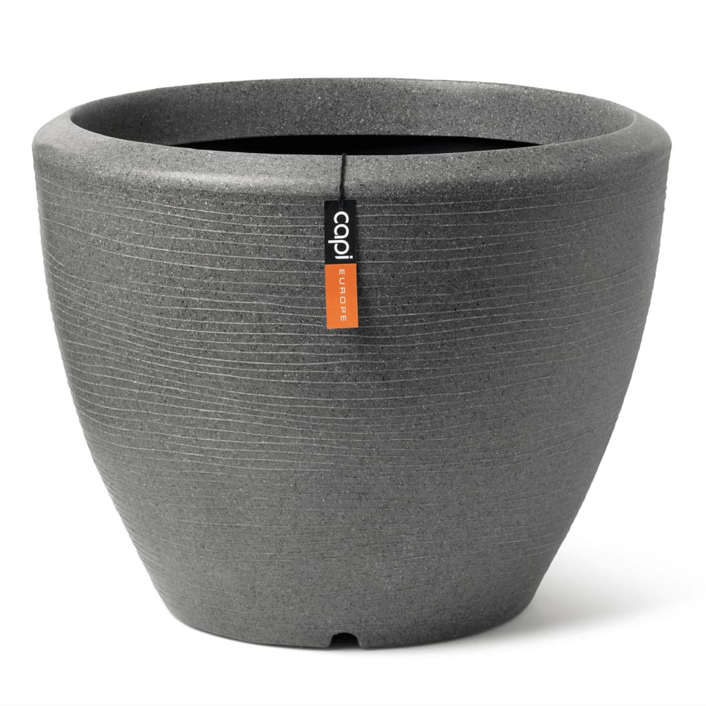 Capi Capi Flowerpot lok granit zožena nizka 48x35 cm antracit -barva