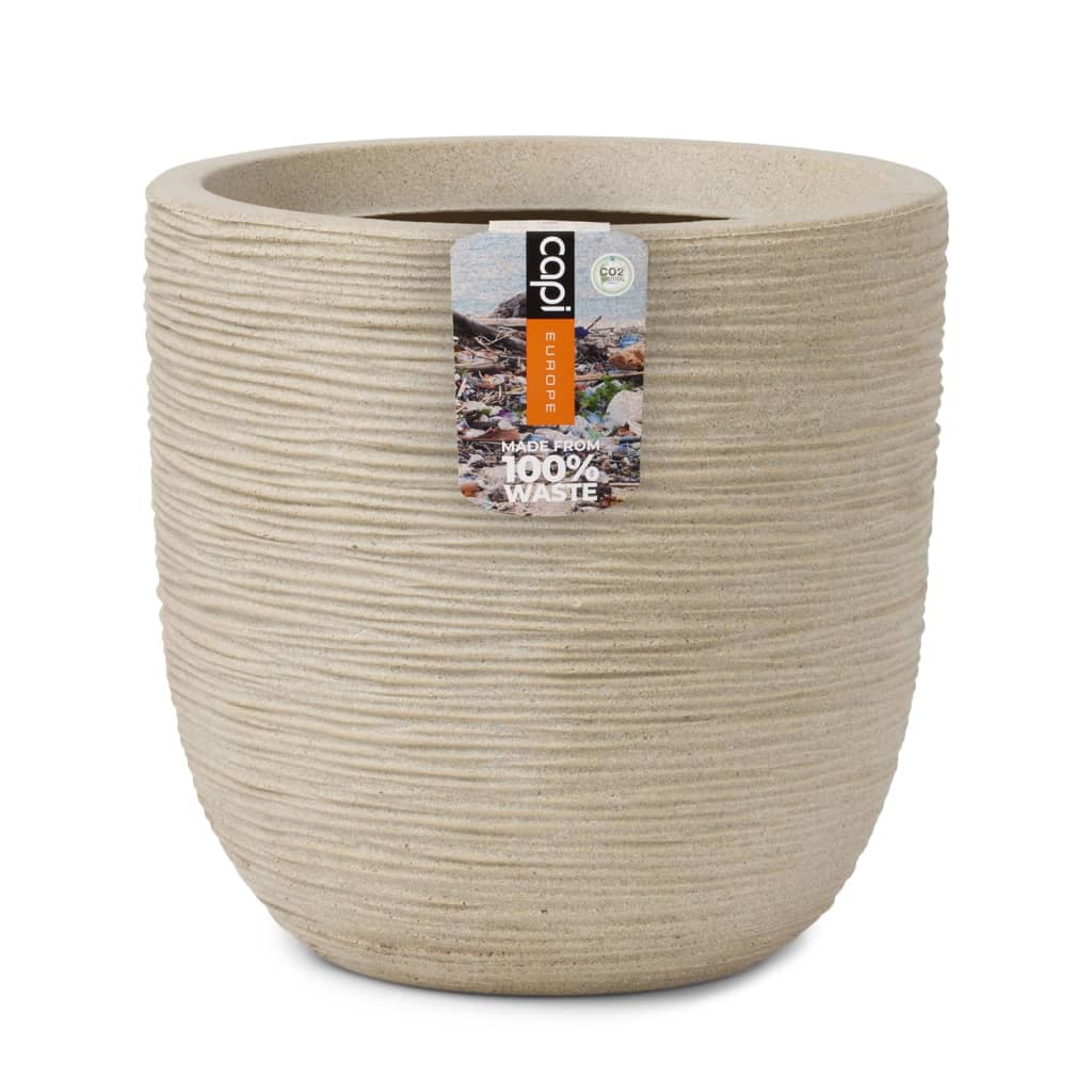 Capi Capi Flowerpot Rible Washed 35x34 cm Terrazzo Beige