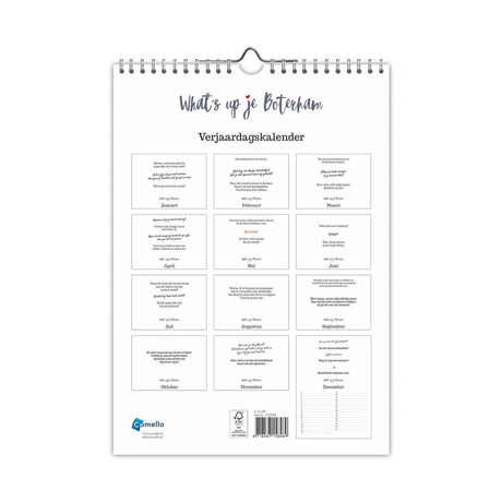 Comello birthday calendar whats up your sandwich