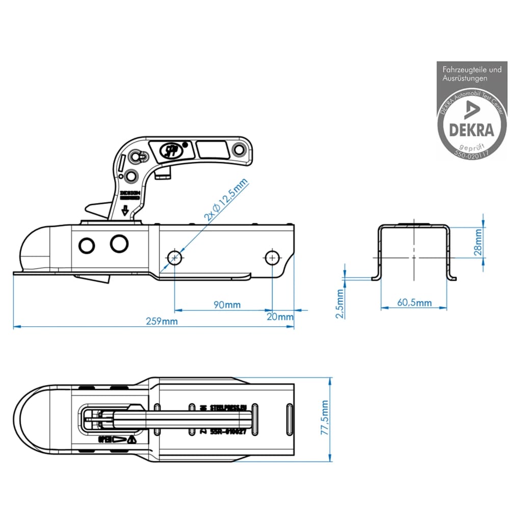 Proplus Bullet Acopling cuadrado 60 mm 341004