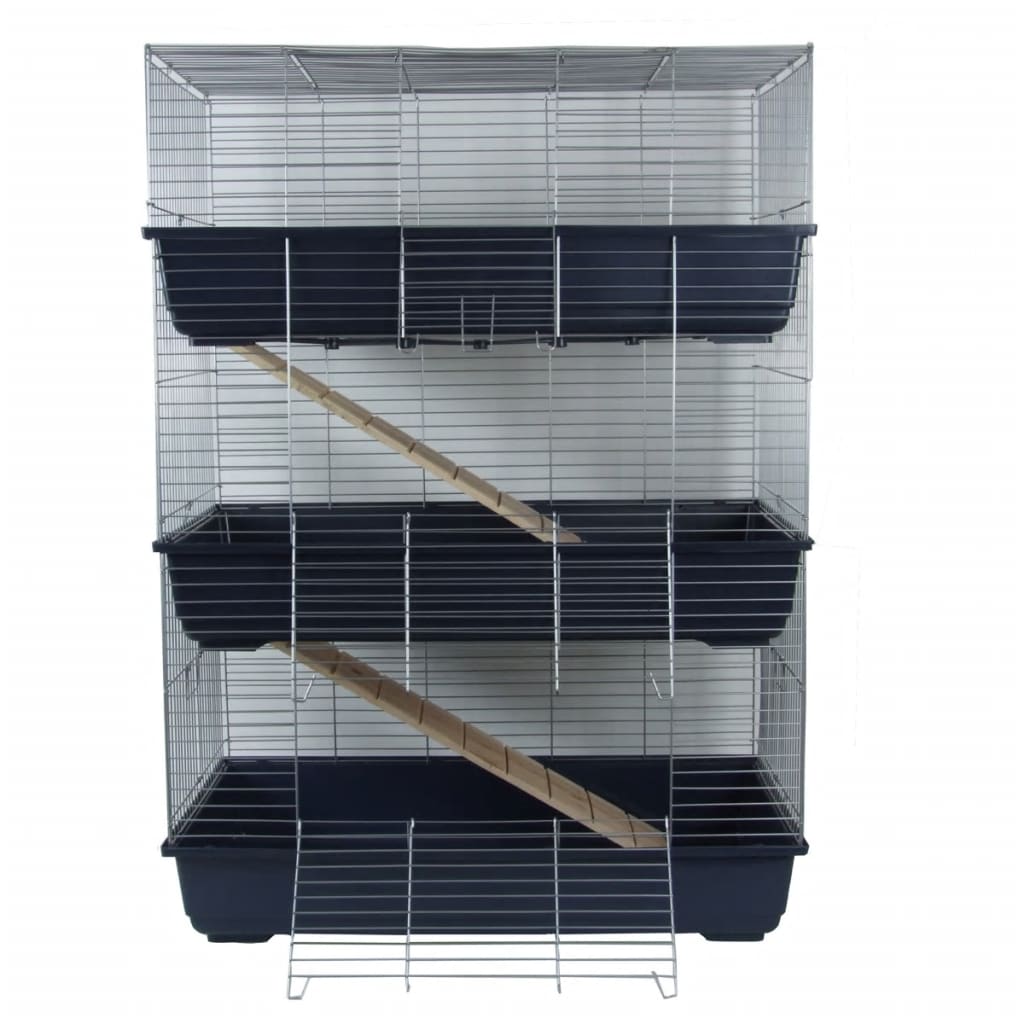 @pet @pet cage lapin avec 3 étages 80x44x120 cm bleu 25034