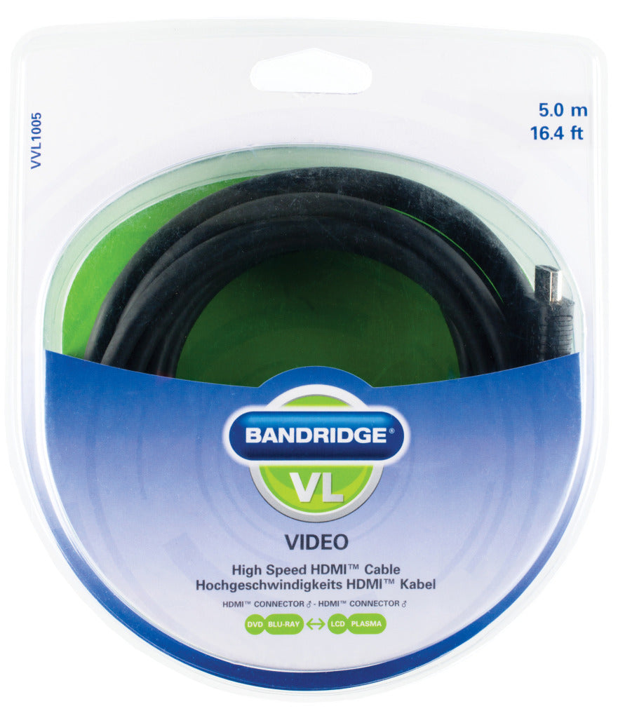 Bandridge Bandridge Vvl1005 Hdmi-hogesnelheidskabel 5.0 M