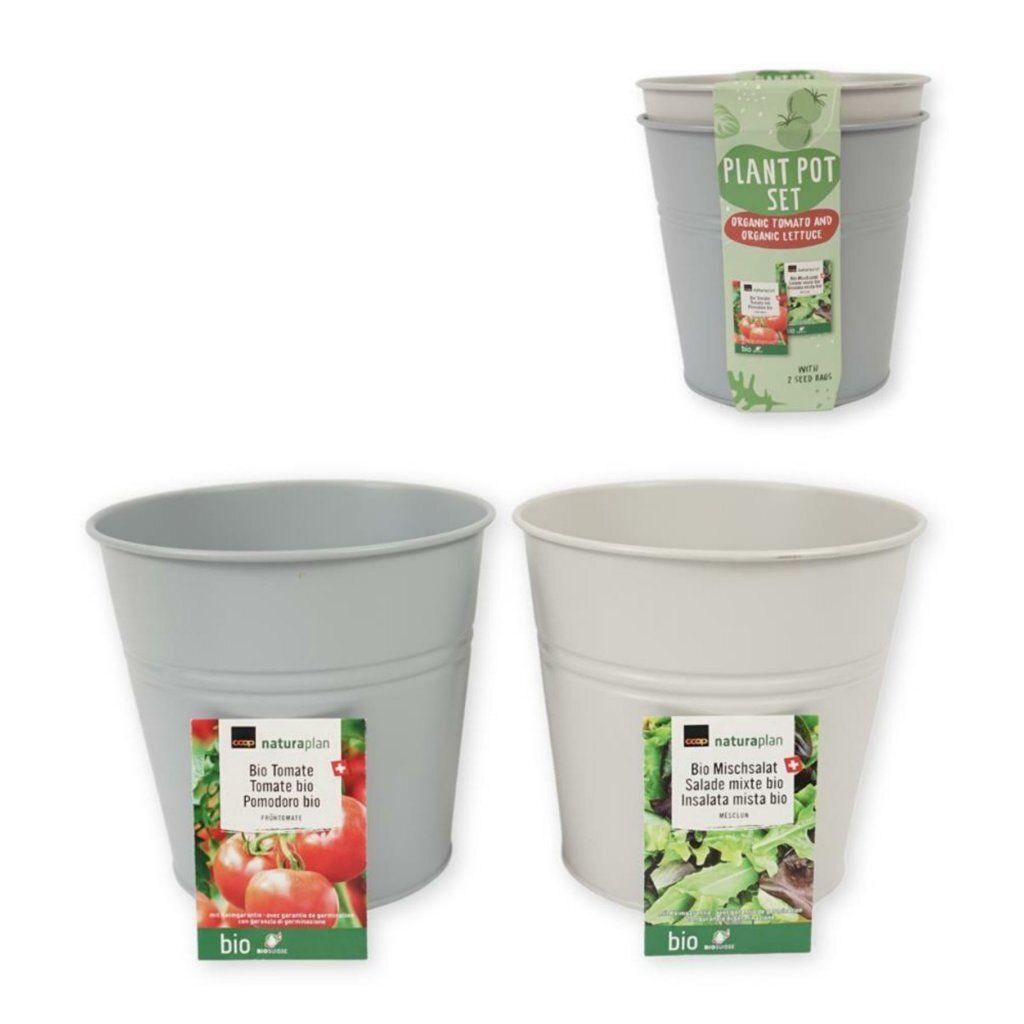 Andere Marken wachsen Set Emmer Bio Tomaten und SLA