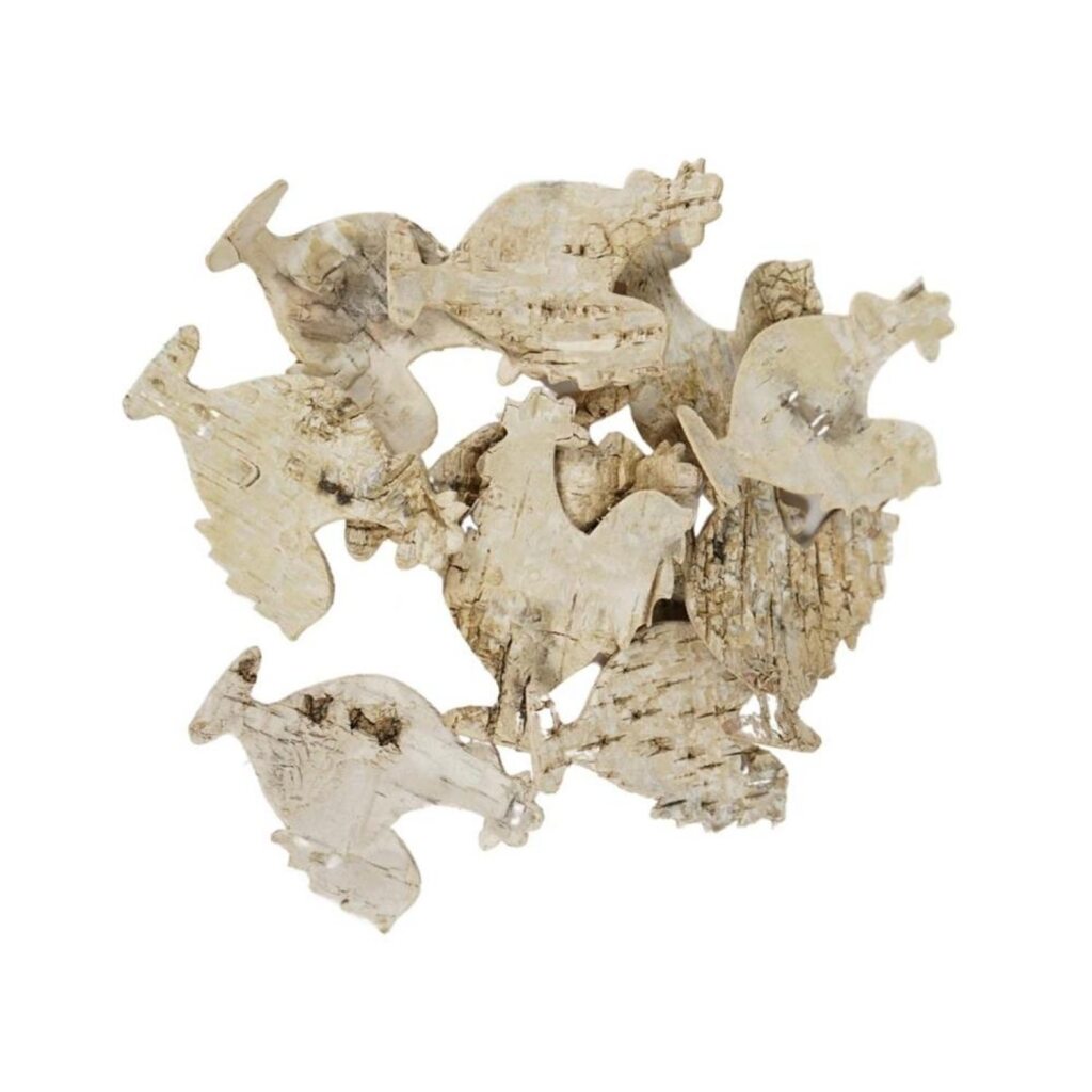 Other brands chicken figures of natural bark 8 cm 24 pieces