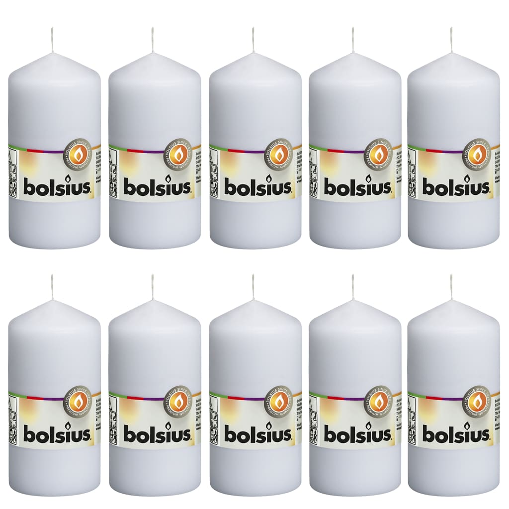 Bolsius Bolsius Stollen Candles 10 st 120x58 mm vitt