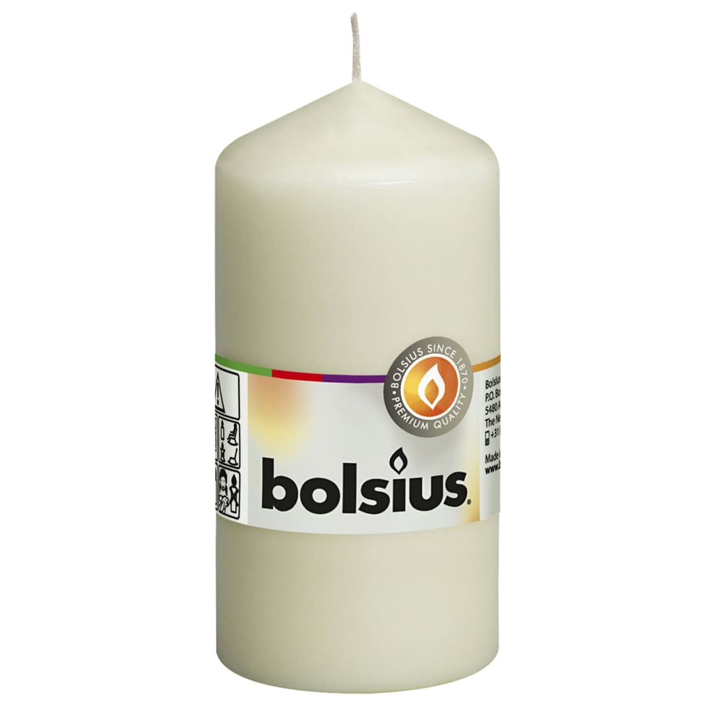 Bolsius Bolsius Stub Candles 10 szt. 120x58 mm kości słoniowej