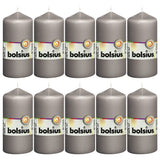 Bolsius Bolsius Stollen Candles 10 PCS 120x58 mm de gris cálido