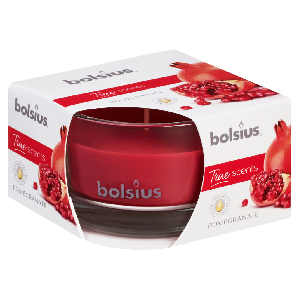 Bolsius Bolsius scented candle in glass 80 50 TS Pomegranat