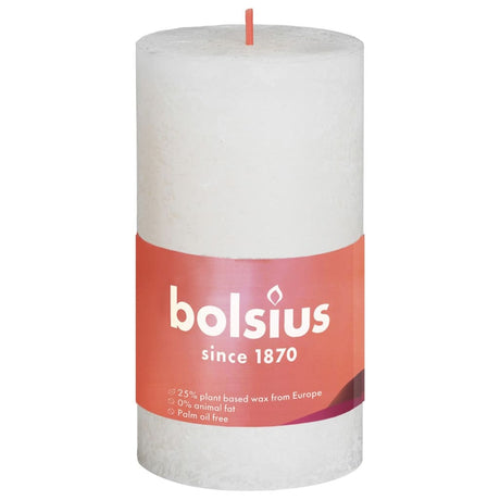 Bolsius Bolsius Stompkaarsen Shine 8 st rustiek 100x50 mm zacht parelkleurig