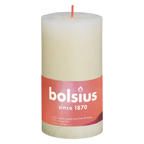 Bolsius Bolsius Stompkaarsen Shine 4 st rustiek 130x68 mm zacht parelkleurig