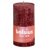 Bolsius Bolsius Stompkaarsen Shine 4 st rustiek 130x68 mm fluweelrood