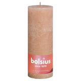 Bolsius Bolsius Stompkaarsen Shine 4 st rustiek 190x68 mm mistroze