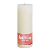 Bolsius Bolsius Stompkaarsen Shine 4 st rustiek 190x68 mm zacht parelkleurig