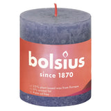 Bolsius Bolsius Stompkaarsen Shine 4 st rustiek 80x68 mm schemerblauw