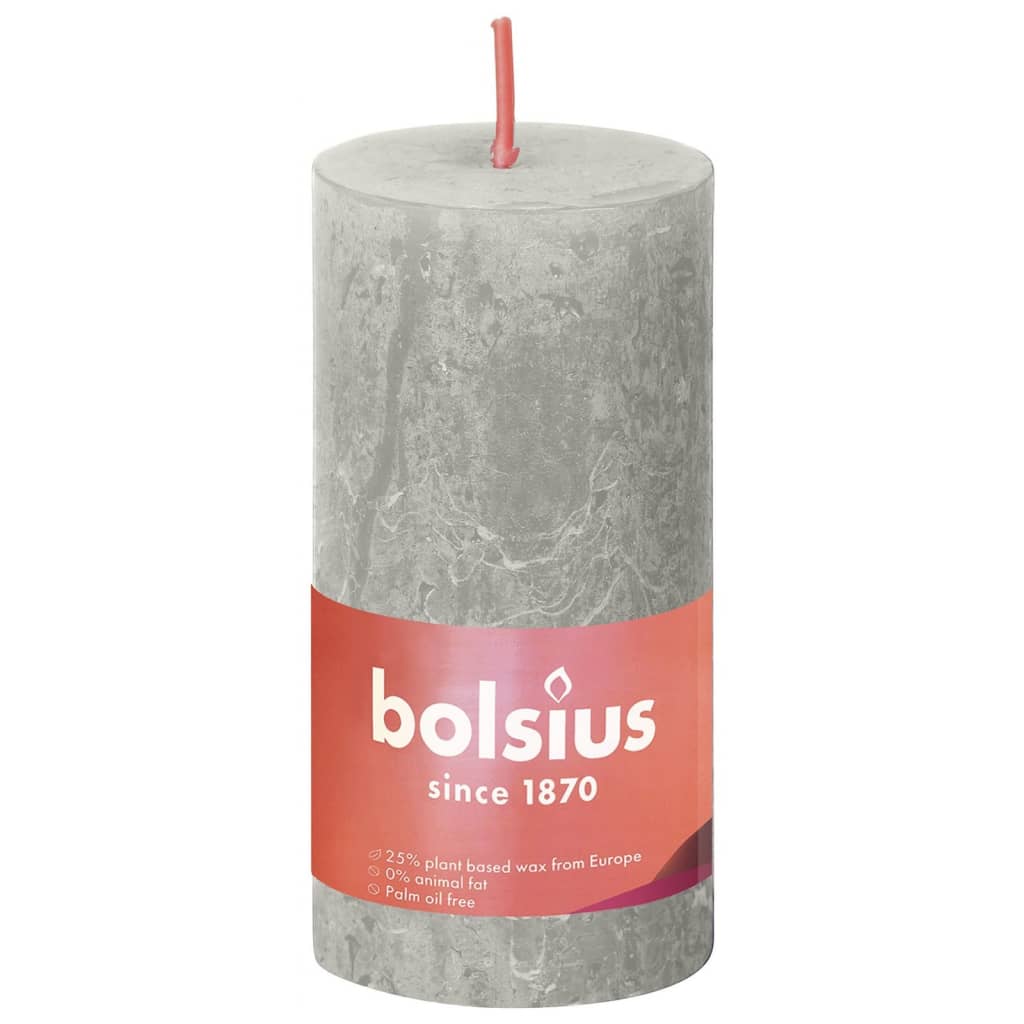 Bolsius Bolsius Stollen Shine 8 ST Rústico 100x50 mm de gris arenoso