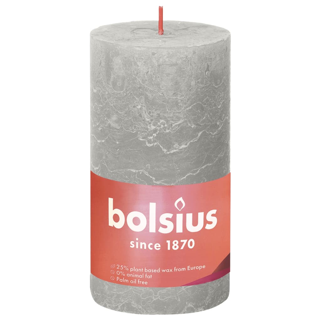 Bolsius Bolsius Stollen Shine 4 St Rustic 130x68 mm Sandy Grey