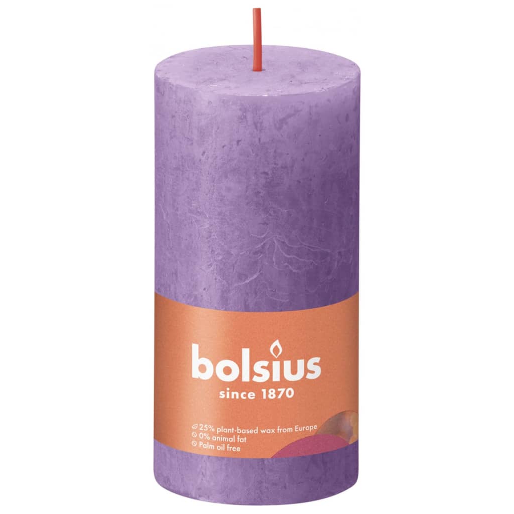 Bolsius Bolsius Stollen Shine 8 St Rustic 100x50 mm Lively Violet