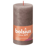 Bolsius Bolsius Stompkaarsen Shine 4 st rustiek 130x68 mm rustiek taupe