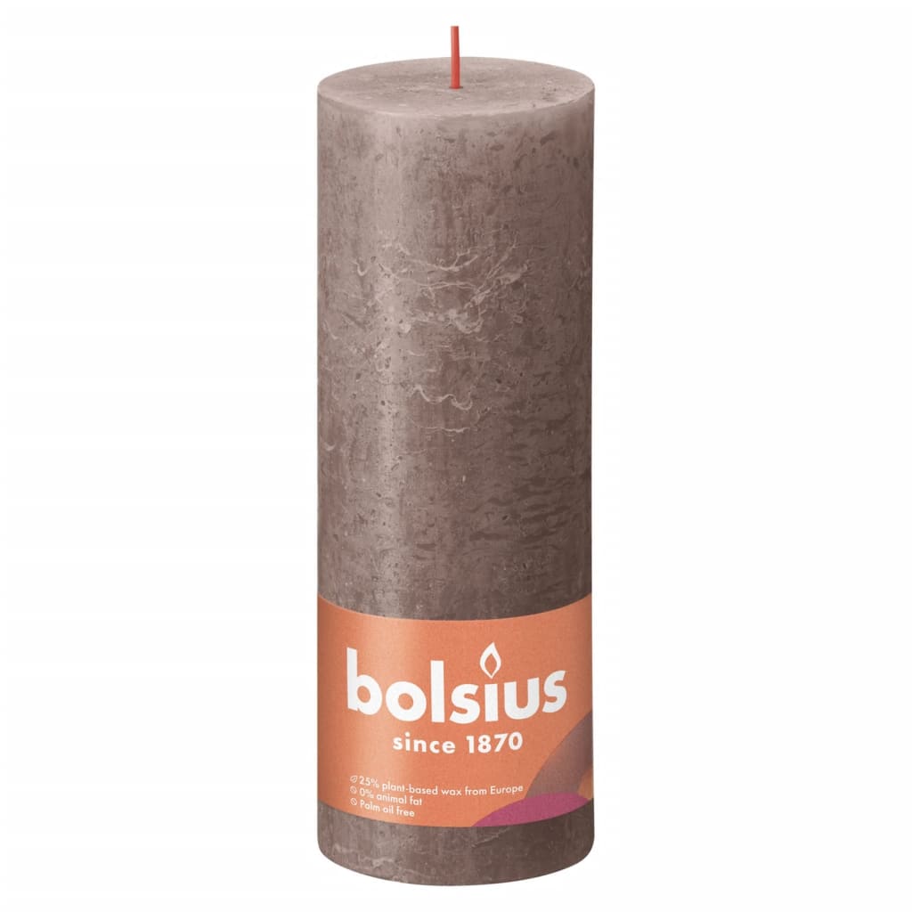 Bolsius Bolsius Stollen Shine 4 St Rustic 190x68 mm Rustic Taupe