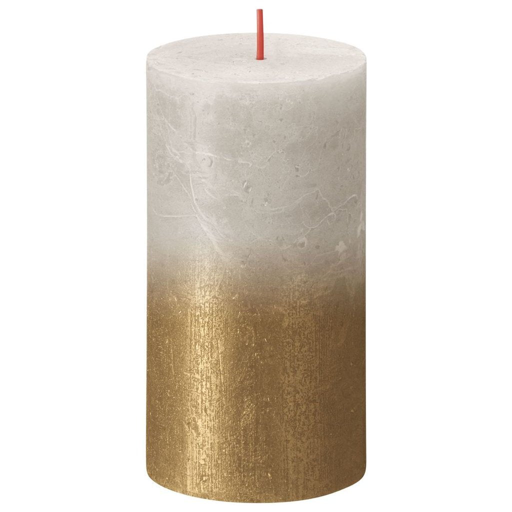 Bolsius Stub Candle Sončni zahod 13x6,8 cm zlato siva