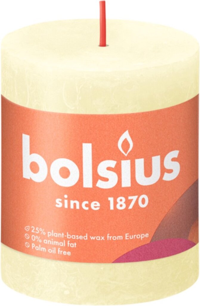 Bolsius Stub candle Rustic Butter Yellow 8 cm 7 cm