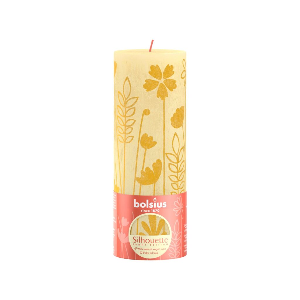 Bolsius Rustic Stub candle 19x6.8 cm Butter Yellow