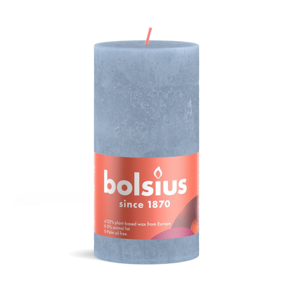 Bolsius Stub candle Rustic 13x6.8 cm Sky Blue