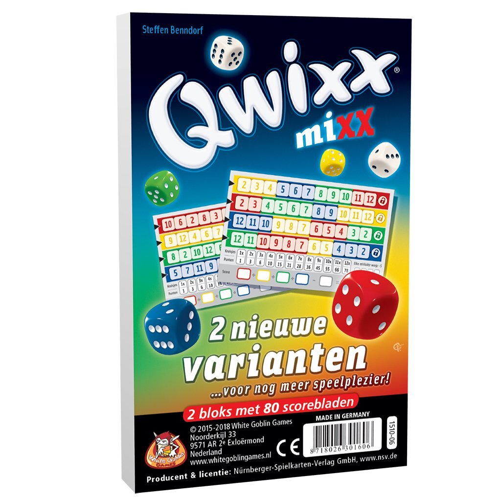 Jeux gobelins blancs Qwixx Extension Mixx