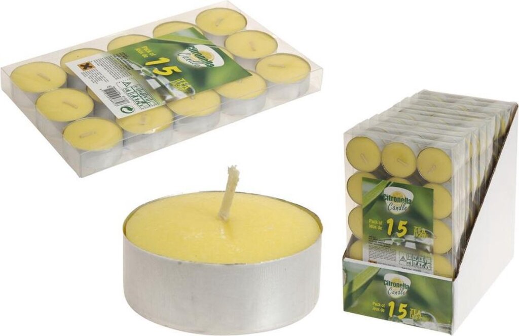 Pro Garten Abenteuerwaren aromatische Citronella -Kerzen 15 Stücke