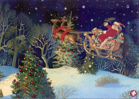 Prentbriefkaart cd09: christmas sle 6 st