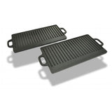 Vidaxl Grill Plate en fonte à double faces 38x23 cm 2 STS