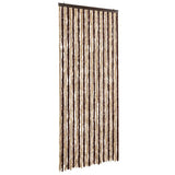 Cortina de mosca Vidaxl 100x220 cm chenille beige y marrón claro