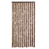 Cortina de mosca Vidaxl 100x220 cm chenille beige y marrón claro