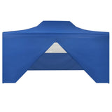 VidaXL Vouwtent pop-up met 4 zijwanden 3x4,5 m blauw