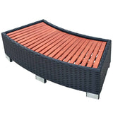 Vidaxl Splash 92x45x25 cm Poly Rattan Schwarz