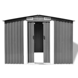 Vidaxl Garden Shed 257x205x178 cm metalowy szary