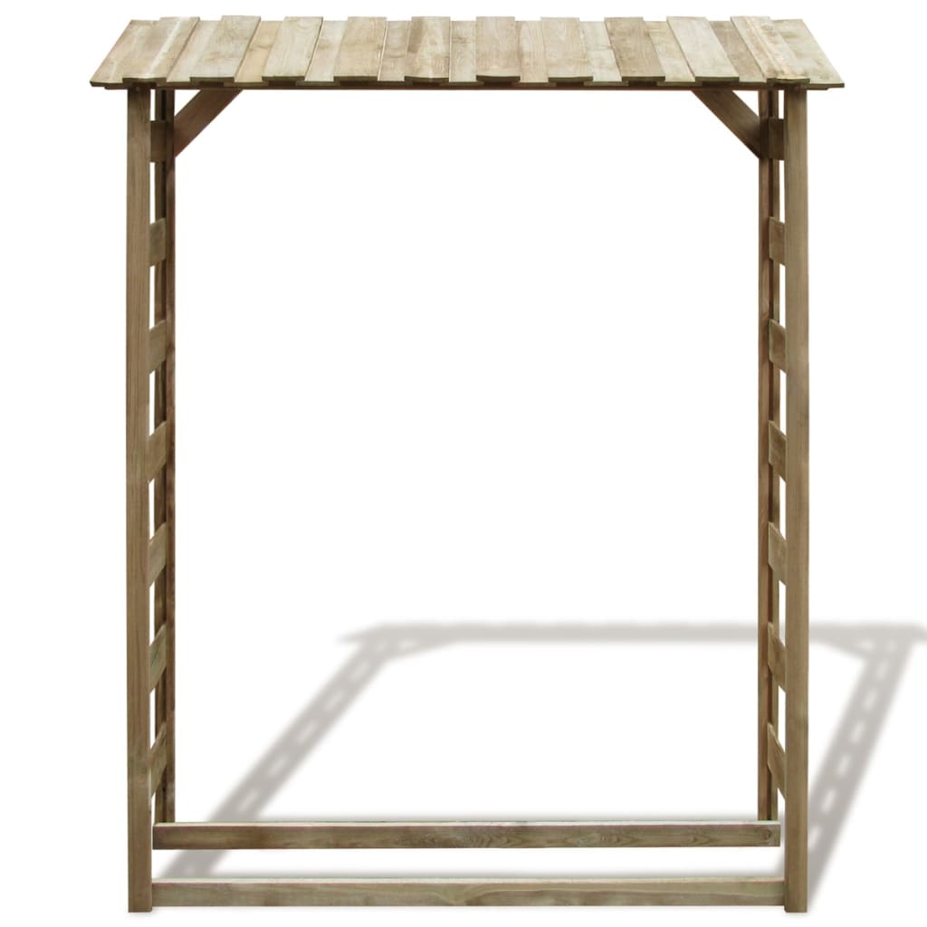 Almacenamiento de leña de Vidaxl 150x44x176 cm Pine impregnado