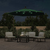 Vidaxl Floating parasol with LED lighting and metal pole 300 cm green