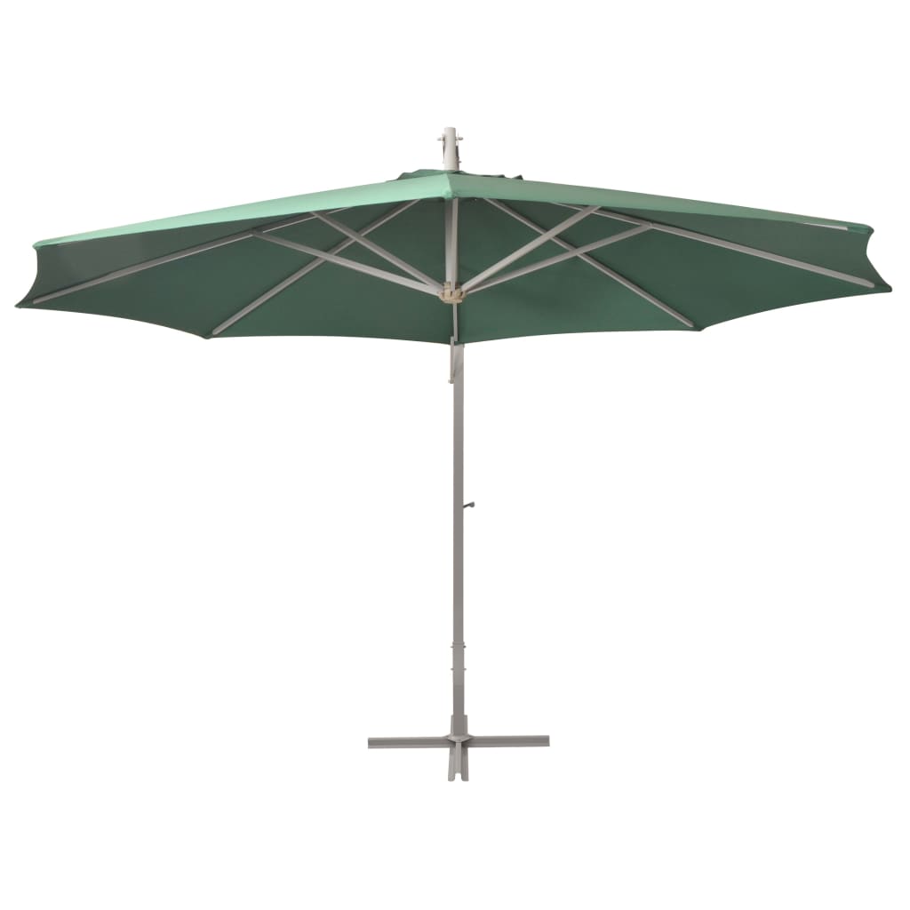 VidaXL Zweefparasol met aluminium paal 350 cm groen