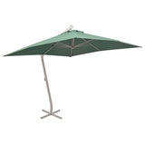 Parasol flotante Vidaxl con poste de aluminio 300x300 cm verde